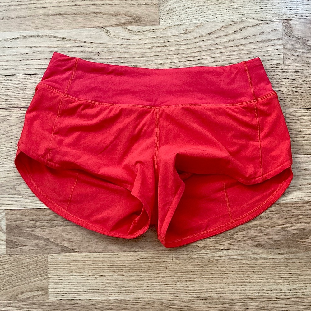 Lululemon Speedup Low Rise Red